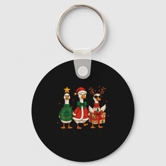 Chaveiro Just Jolly Goose Christmas Santa Reindeer Xmas Tre (Frente)