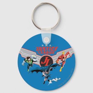 Chaveiro Justice League Flying Air Badge and Heroes