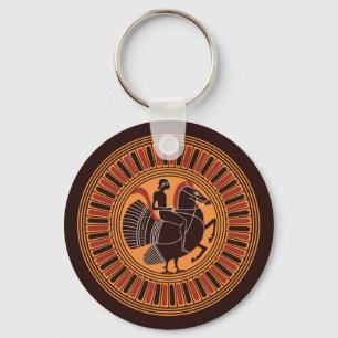 Chaveiro Juventude Andando Por Um Hippalektryon Mítico