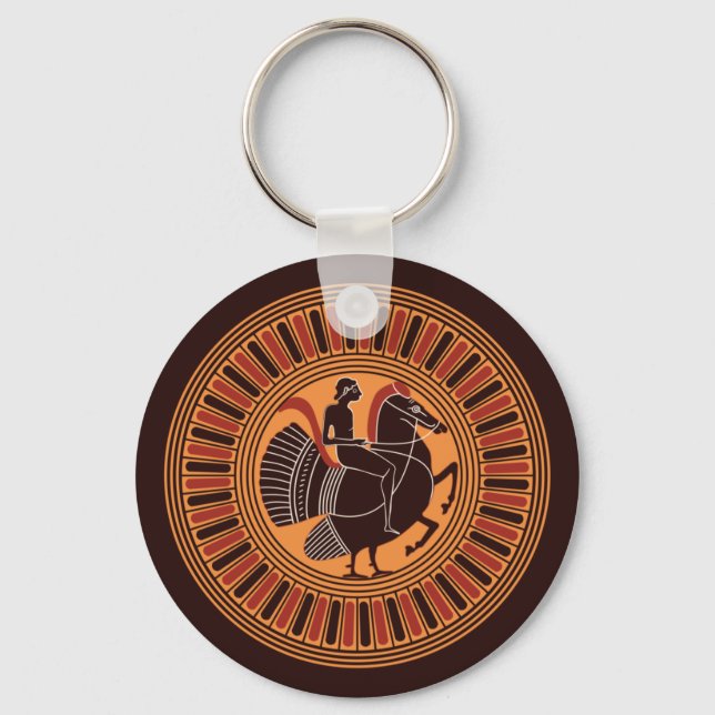 Chaveiro Juventude Andando Por Um Hippalektryon Mítico (Frente)