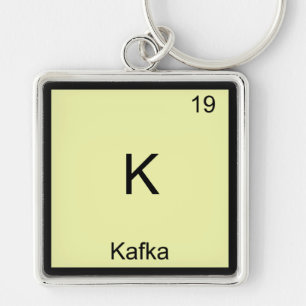 Chaveiro K - Kafka Funny Chemistry Elemento Símbolo T-Shir