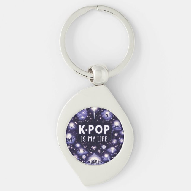 Chaveiro K-Pop é Minha Vida Escrito nas Estrelas (Frente)