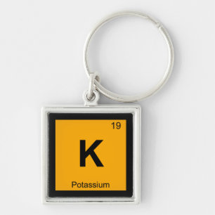 Chaveiro K - Química do Potássio Símbolo da Tabela Periódic