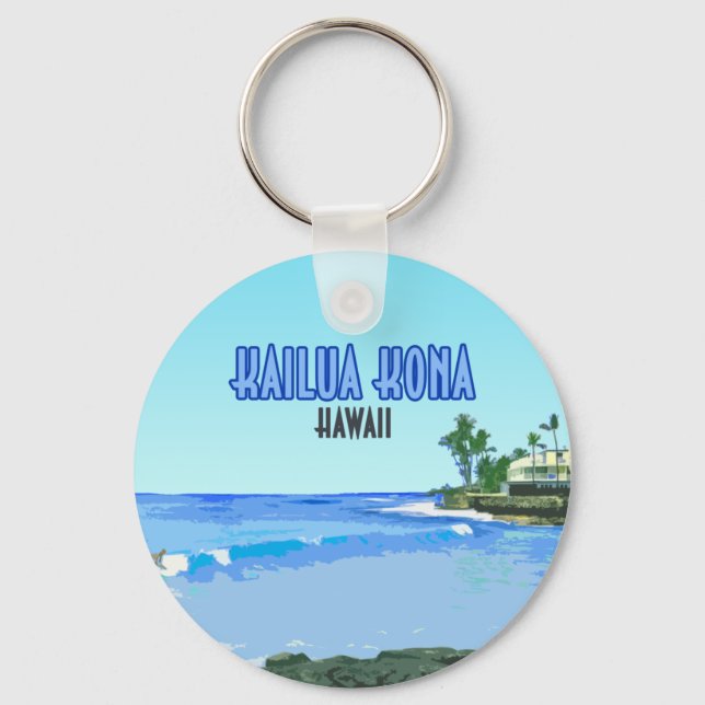 Chaveiro Kailua Kona Big Island Hawaii Vintage (Frente)