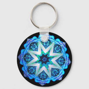 Chaveiro Kaleido-Estrela de néon azul
