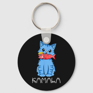 Chaveiro Kamala Cat Come Peixe Engraçado Harris Trump 2024
