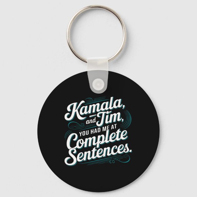 Chaveiro Kamala e Tim Eu Me Apaixonei Por Frases Completas  (Frente)