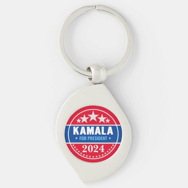 Chaveiro Kamala Harris 2024 para o Presidente (Frente)