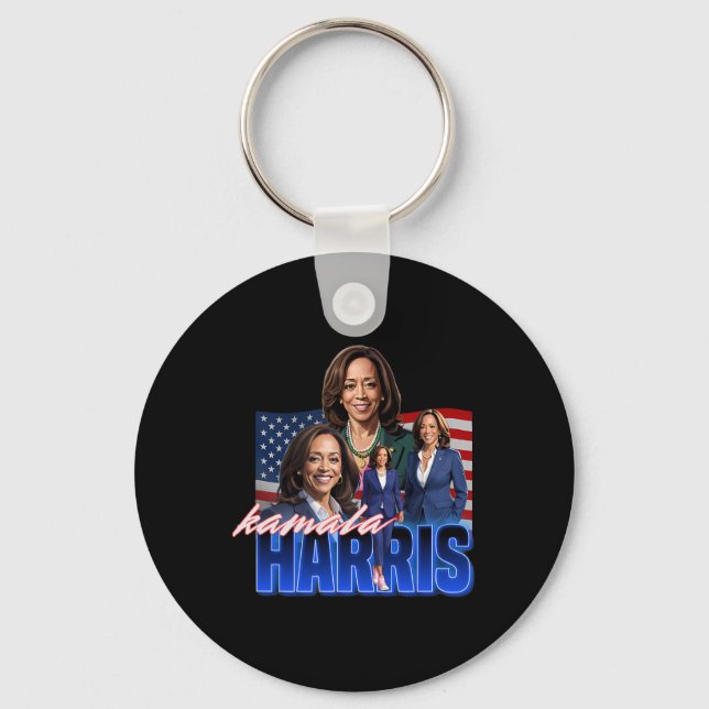 Chaveiro Kamala Harris American Flag Bootleg Reboot (Frente)