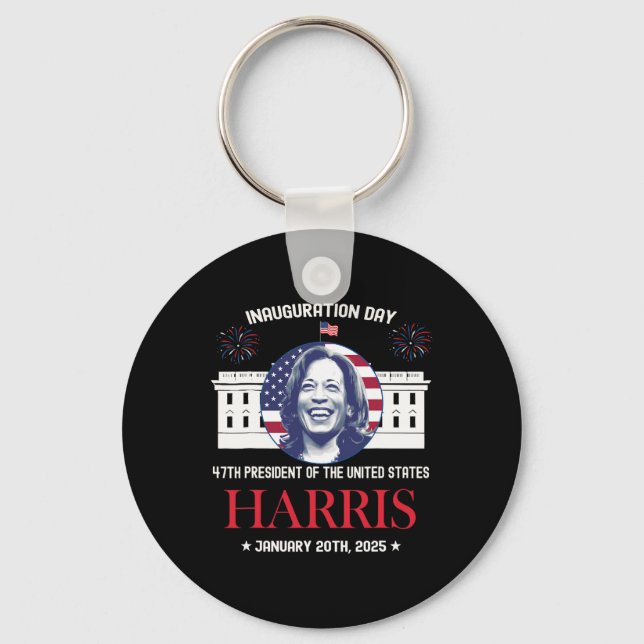 Chaveiro Kamala Harris Inauguration Day 2025 Madam 47th Pre (Frente)