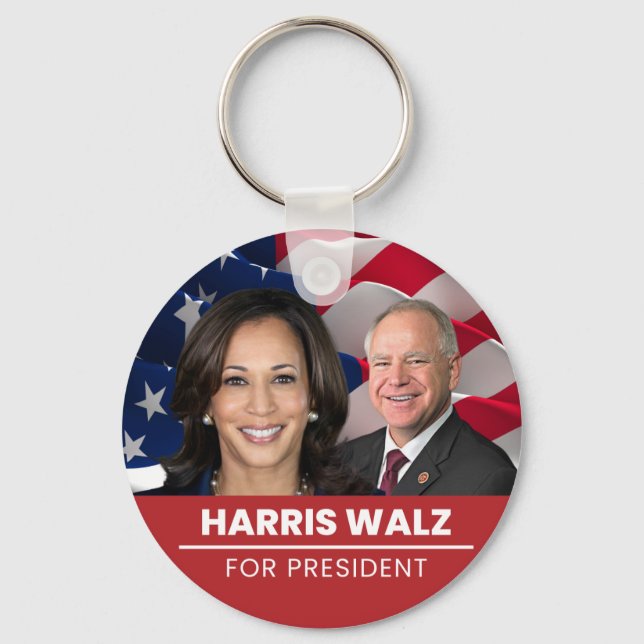 Chaveiro Kamala Harris Tim Walz 2024 (Frente)