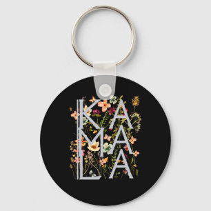 Chaveiro Kamala Harris Vintage Floral Feminina Primeira Mul