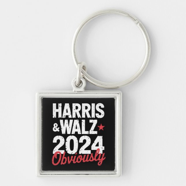 Chaveiro Kamala Walz Obviamente 2024 Harris Waltz 2024 (Frente)