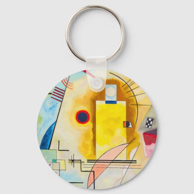 Chaveiro Kandinsky amarelo-vermelho-azul (Frente)