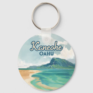 Chaveiro Kaneohe Sandbar Oahu Hawaii Retro