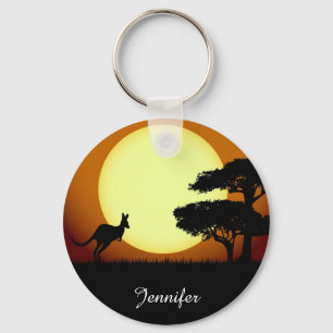 Chaveiro Kangaroo at sunset name