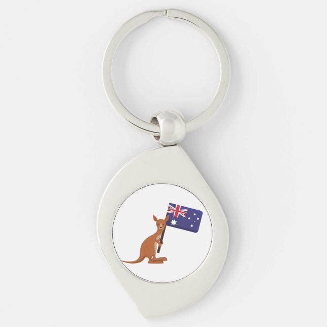 Chaveiro kangaroo australia flag (Frente)