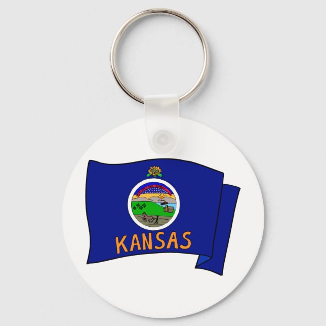 Chaveiro Kansas Flag (Frente)
