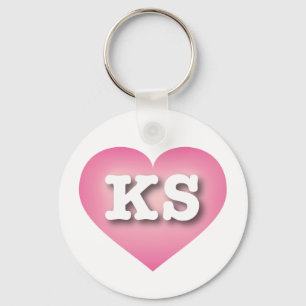Chaveiro Kansas Pink Fade Heart - Big Love