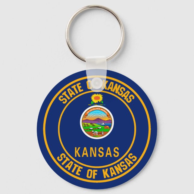 Chaveiro Kansas Round Emblem (Frente)