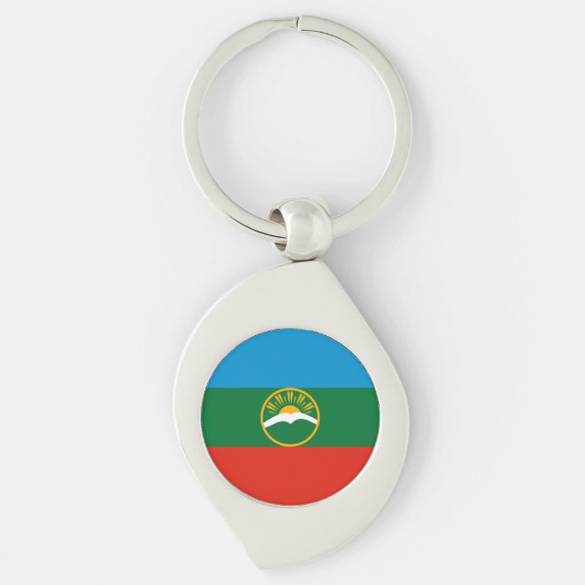 Chaveiro Karachay Cherkessia Flag (Frente)