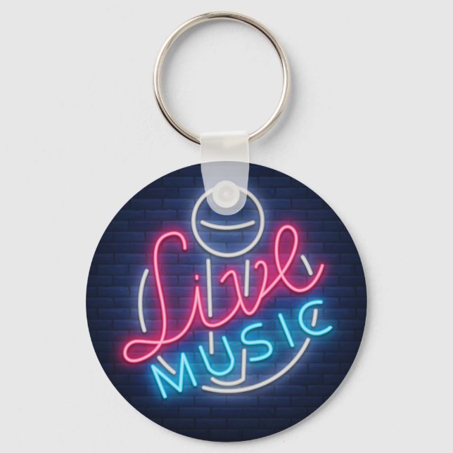 Chaveiro Karaoke Neon Lighting Texto Curvo De Arte (Frente)
