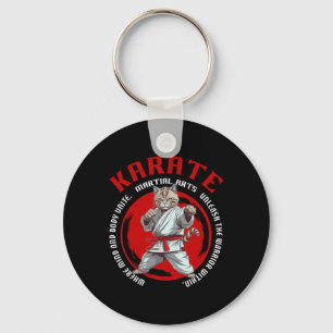 Chaveiro Karate Cat Warrior Arte Marcial Karate Cat Para Cr