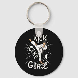 Chaveiro Karate Girls' Kick Como Um Taekwondo De Kickboxe