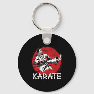 Chaveiro Karate Grunge Design Homem Fazendo Chuva De Salto 