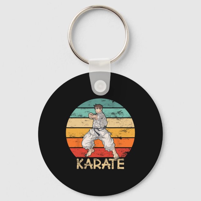 Chaveiro Karate Grunge Design Karate Fighter Faz Pancada (Frente)