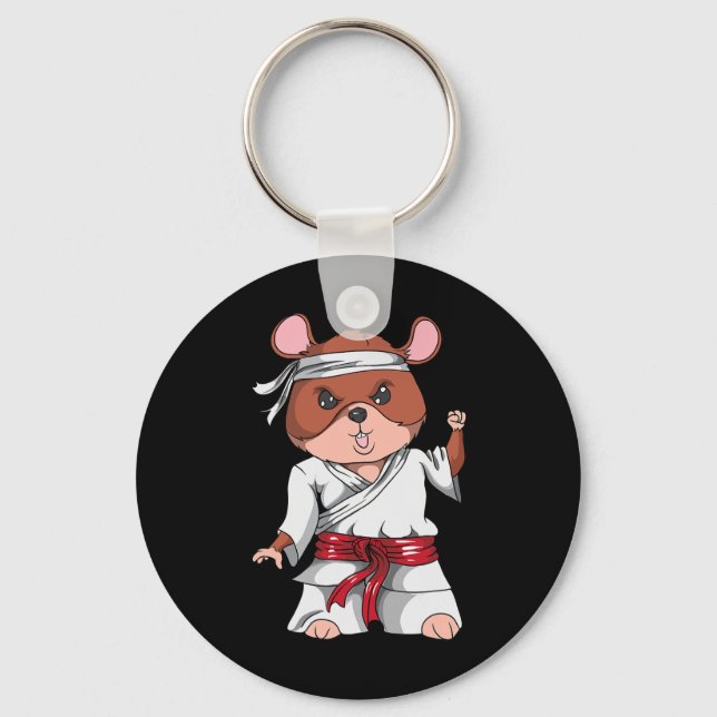Chaveiro Karate Hamster Kickboxing Arte Marcial Jiu Jitsu F (Frente)
