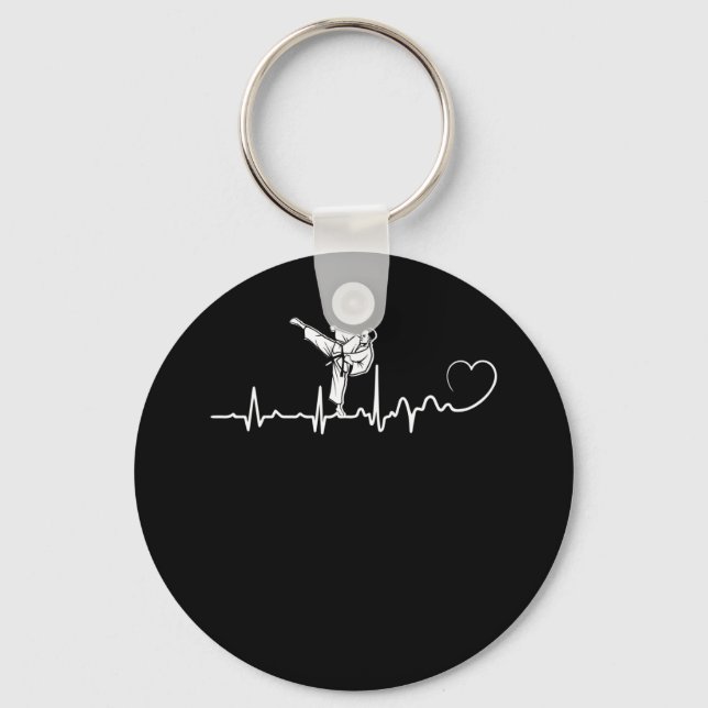 Chaveiro Karate Heartbeat Gift Para Karateka (Frente)