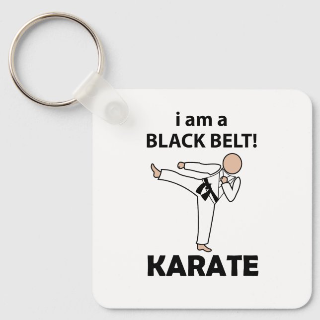 Chaveiro Karate I am Black Belt Karate (Frente)