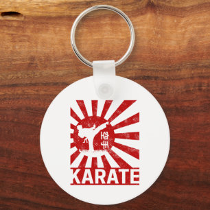 Chaveiro Karate Martial Arts com Design japonês Vintage