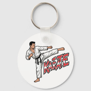 Chaveiro Karate Martial Arts Fighter High Kick keychain