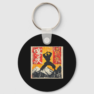Chaveiro Karate Martial Arts Silhouette Em Montanha