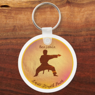 Chaveiro Karate Silhouette Modern Martial Artes Personaliza