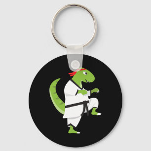 Chaveiro Karate T-rex Legal no Dia das Bruxas do Dinossauro
