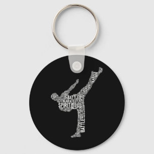 Chaveiro Karate Typografia - Treinador em Artes Marciais Co