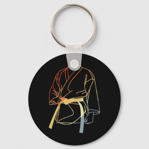 Chaveiro Karateka Desenhando Vintage Veja Professor de Kara