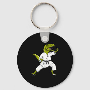 Chaveiro Karatesaurus T-rex Dinossauro Engraçado Karatê Sam