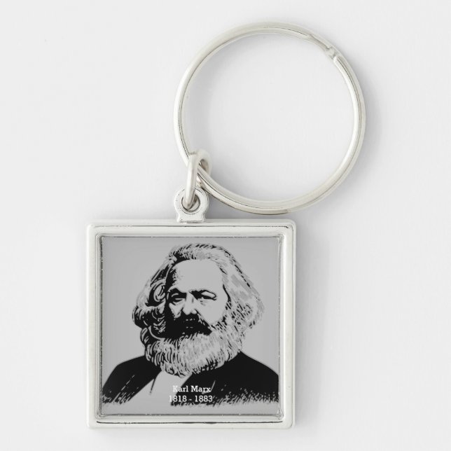 Chaveiro Karl Marx - quadrado (Frente)