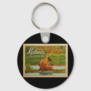Chaveiro Katmai National Park Bears Vintage