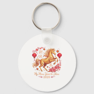 Chaveiro Kawaii 2026 Cavalo Louco Ano da Dama Mane Para Bri