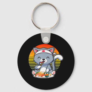 Chaveiro Kawaii Anime Cat Otaku Japonês Sushi Gift Girls K