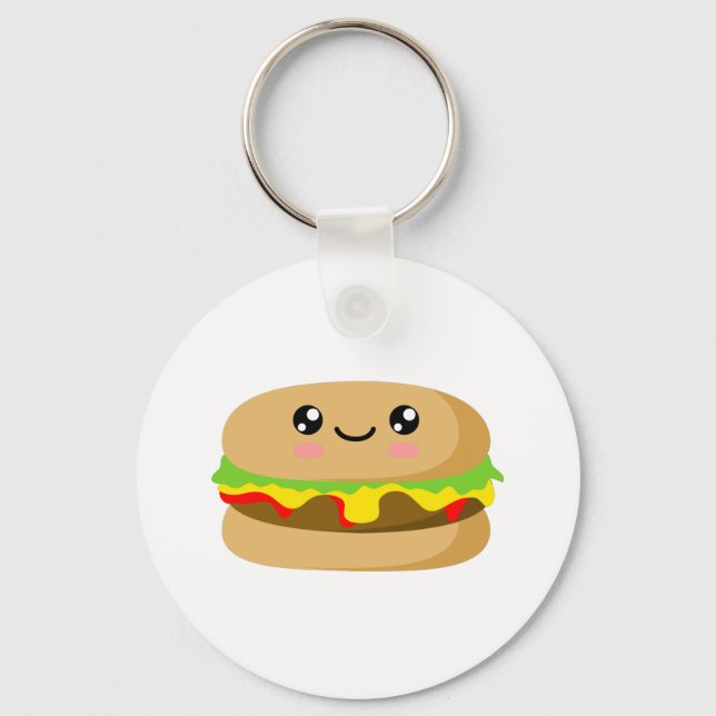Chaveiro Kawaii Burger (Frente)
