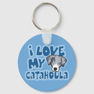 Chaveiro Kawaii eu amo meu Catahoula