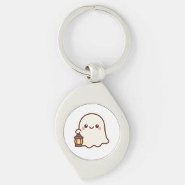 Chaveiro Kawaii Fantasma com Lanterna - Design de Espírito