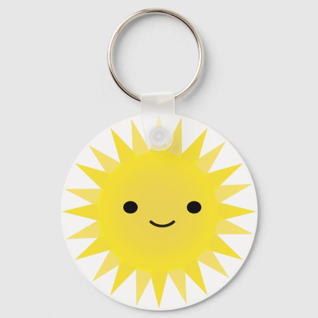 Chaveiro Kawaii Gelado Sorrindo Sol (Frente)