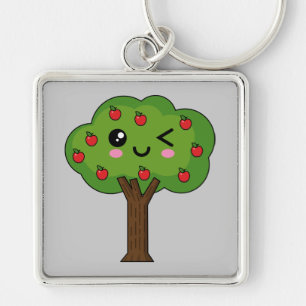 Chaveiro Kawaii Happy Winking Apple Tree